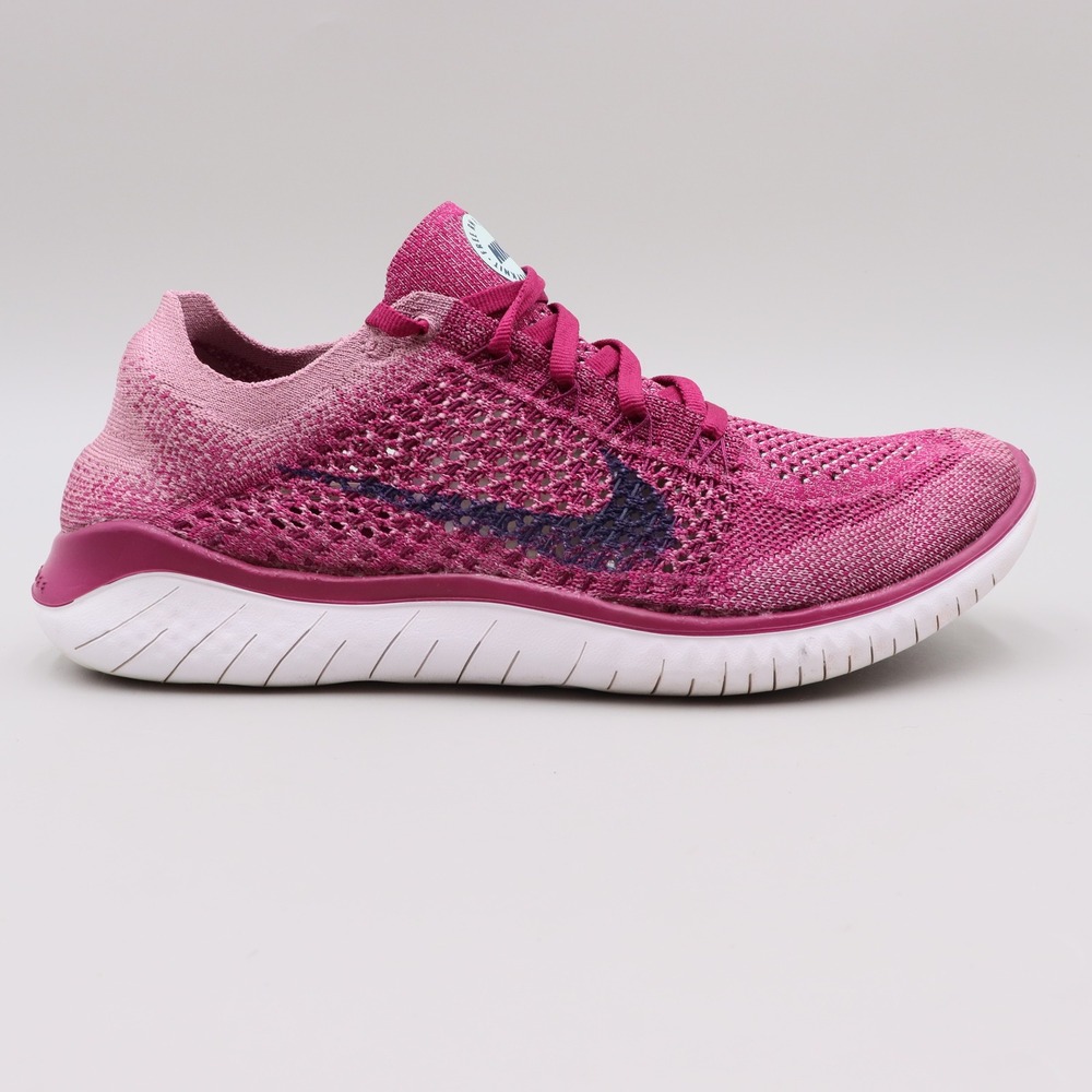 Nike Free RN Flyknit 2018 Size 9 US Raspberry Red Running Shoes 942839-600
